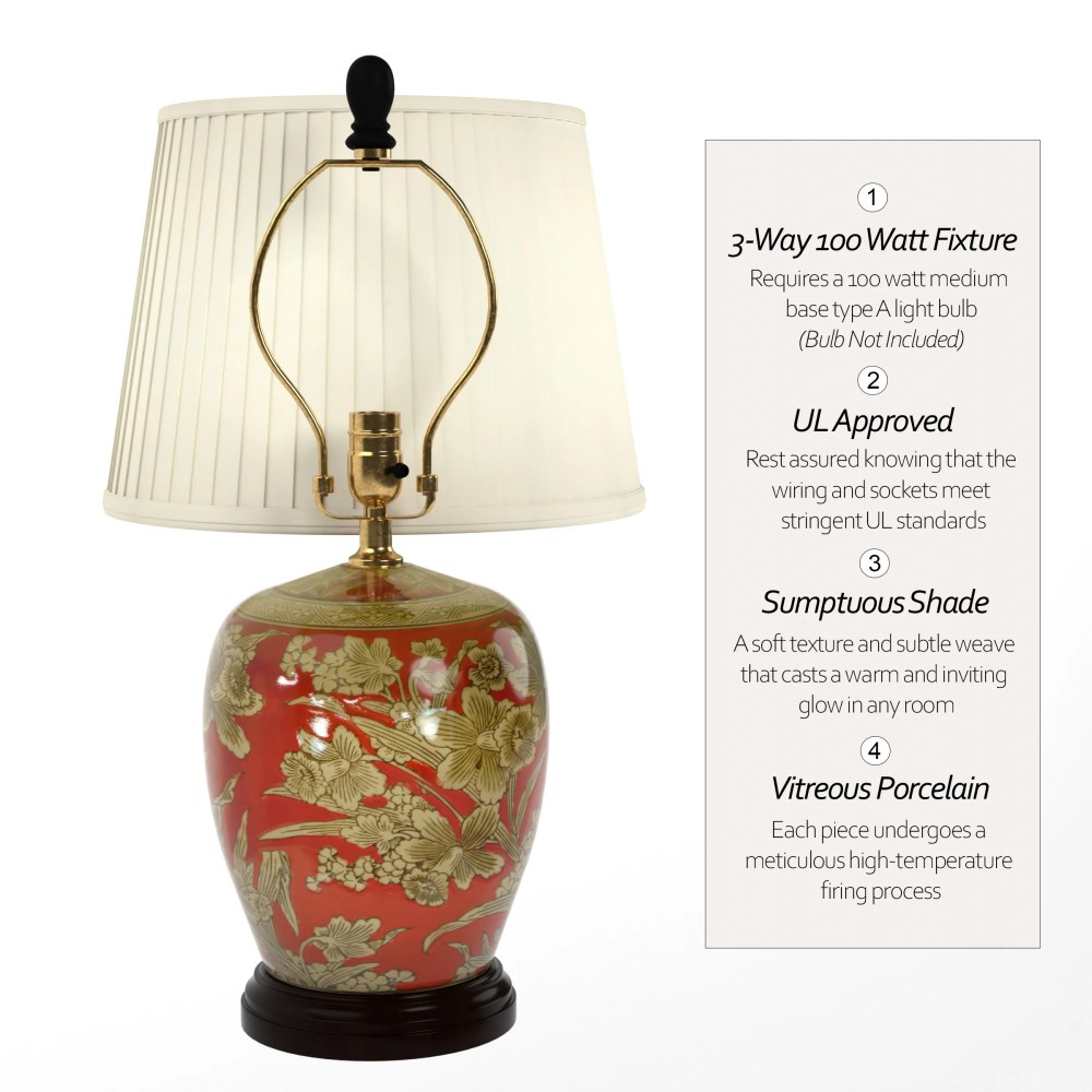 Red Lantern Table Lamps - Image 3