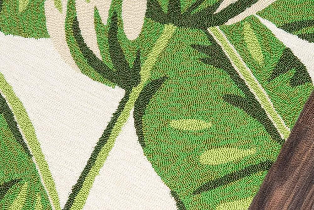Momeni Veranda Polypropylene Hand Hooked Green Indoor Outdoor Rug 3'9" X 5'9" - Image 3