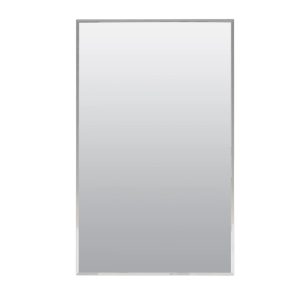 Zenna Home Frameless Mirror Rectangle Steel Medicine Cabinet,16" x 26",Recessed or Surface-Mount