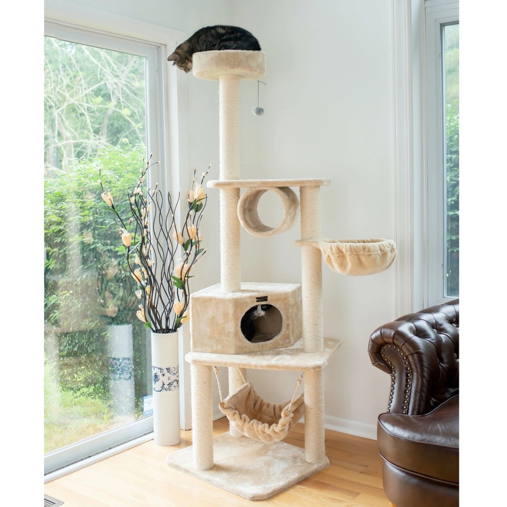 Armarkat Real Wood Cat Tree Model A7204, Beige - Image 2