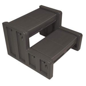 Vinyl Works 22 Inch Junior Resin Multi Purpose Home Spa and Hot Tub Steps, Mocha