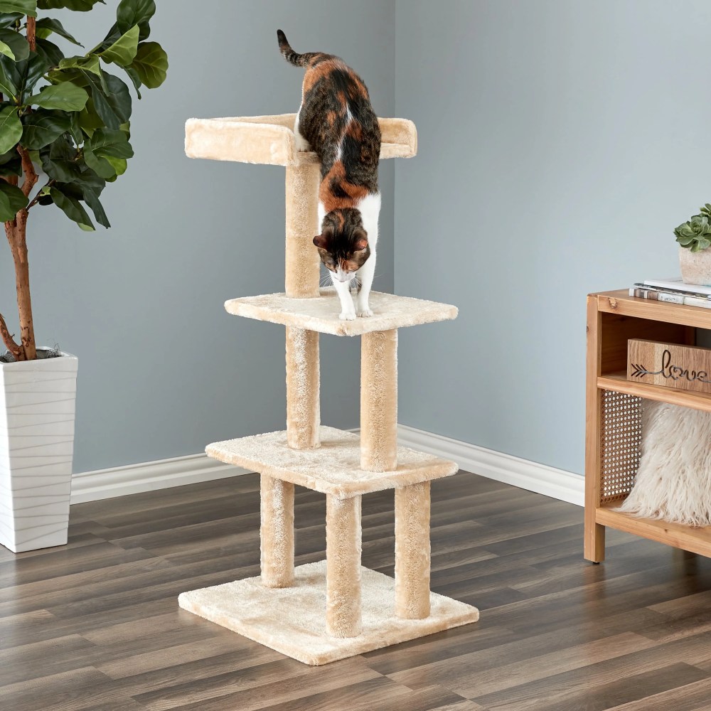 Two by Two Sycamore 44.1-inch Cat Tree, Cat Tower, Scratch Pad & Playground - Image 3