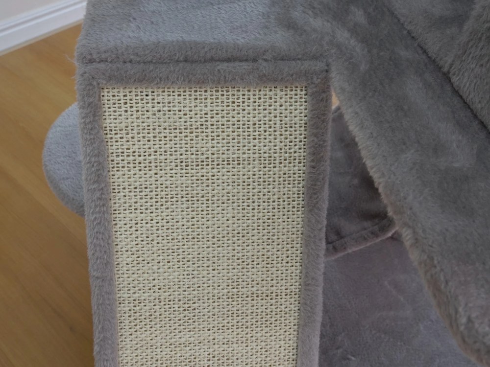 Vibrant Life Heavy Duty 8-Level 66" Cat Tree with Two Condos, Scratching Ramps, and Hammocks, Light Gray - Image 11