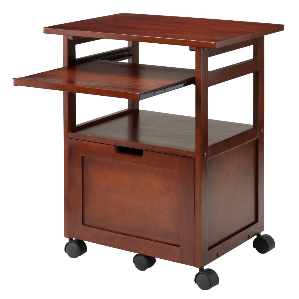 Winsome Piper Work Station, Keyboard, Walnut Finish - Image 13