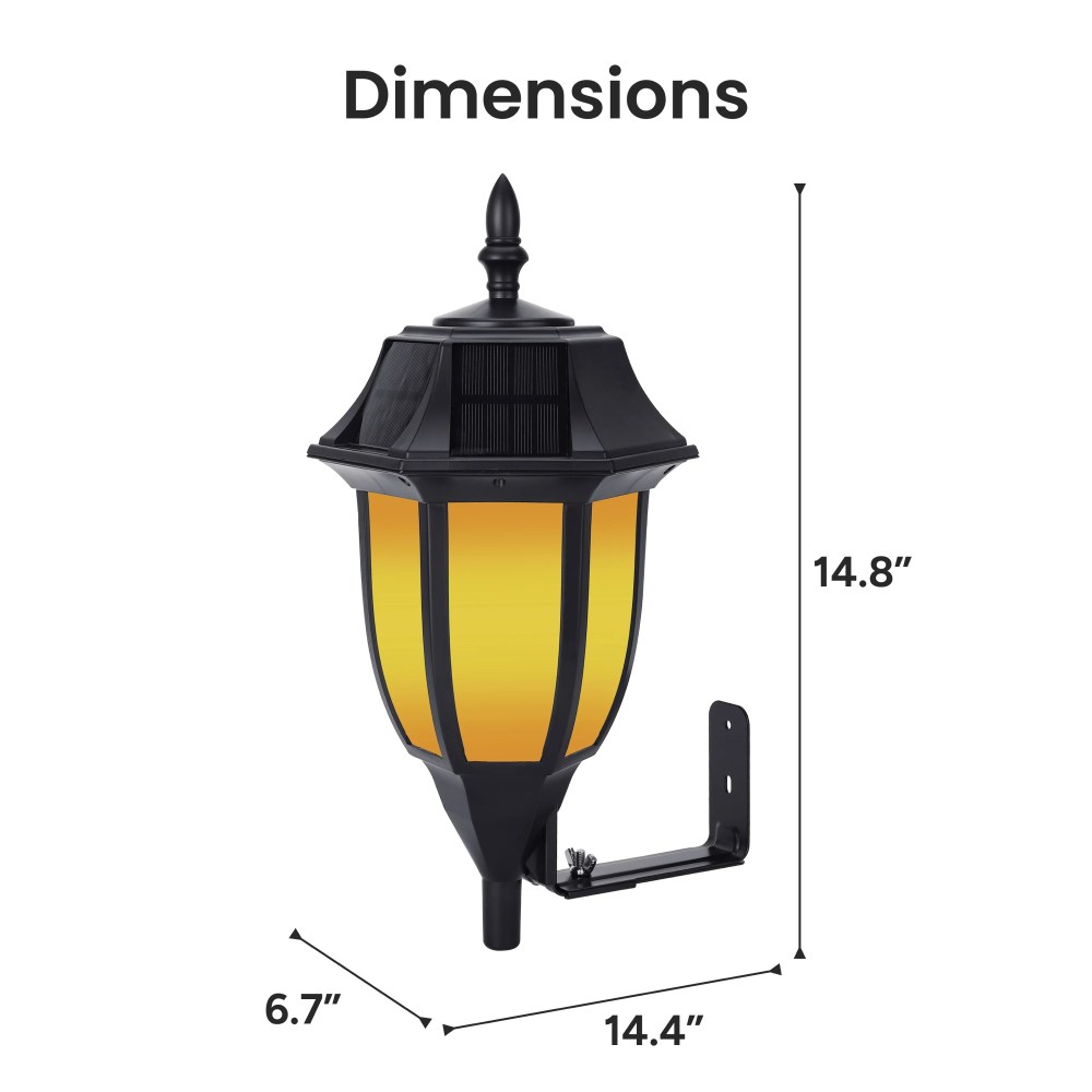 Techko Solar Wall or Pillar Light-Amber or White Light - Image 4