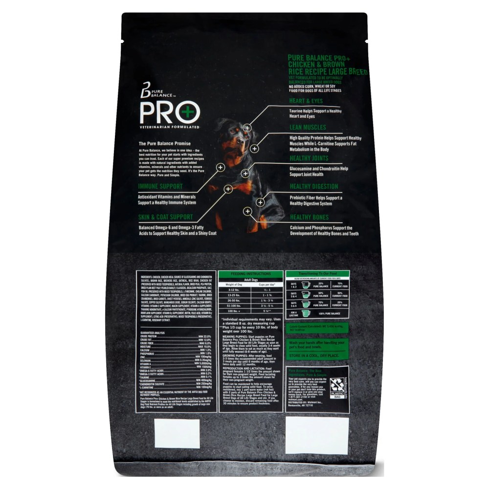 (2 pack) Pure Balance Pro Large Breed Chicken and Brown Rice Recipe Dry Dog Food, 30 lb - Image 9
