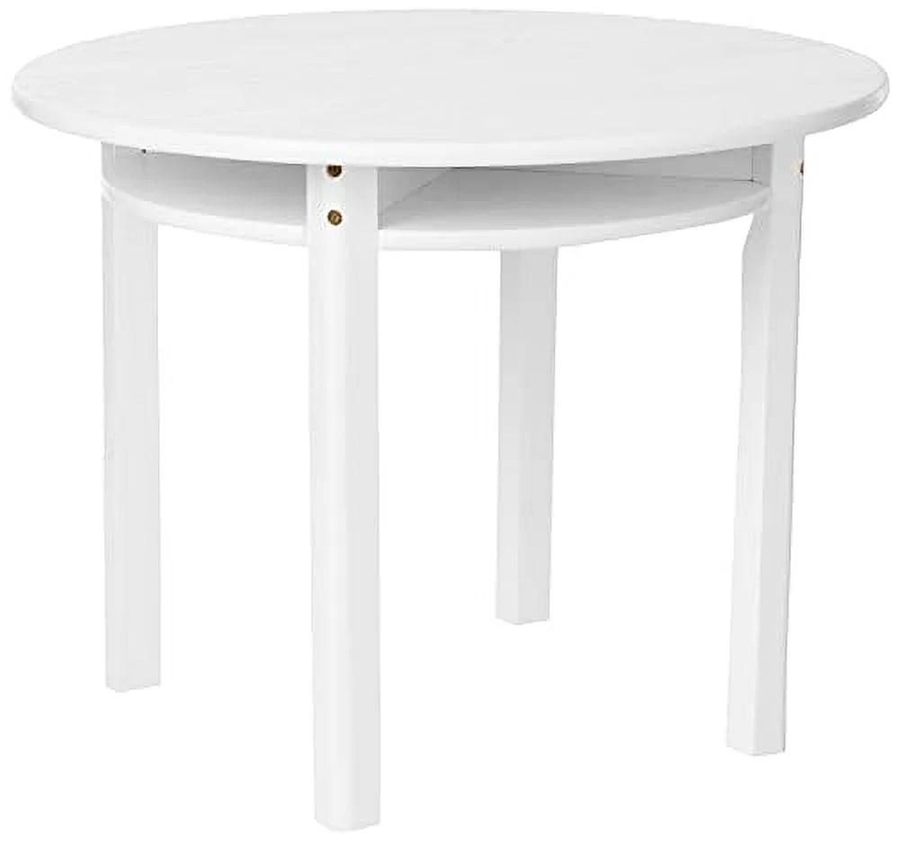 Lipper International 524W Child's Round Table and 2-Chair Set, White - Image 2