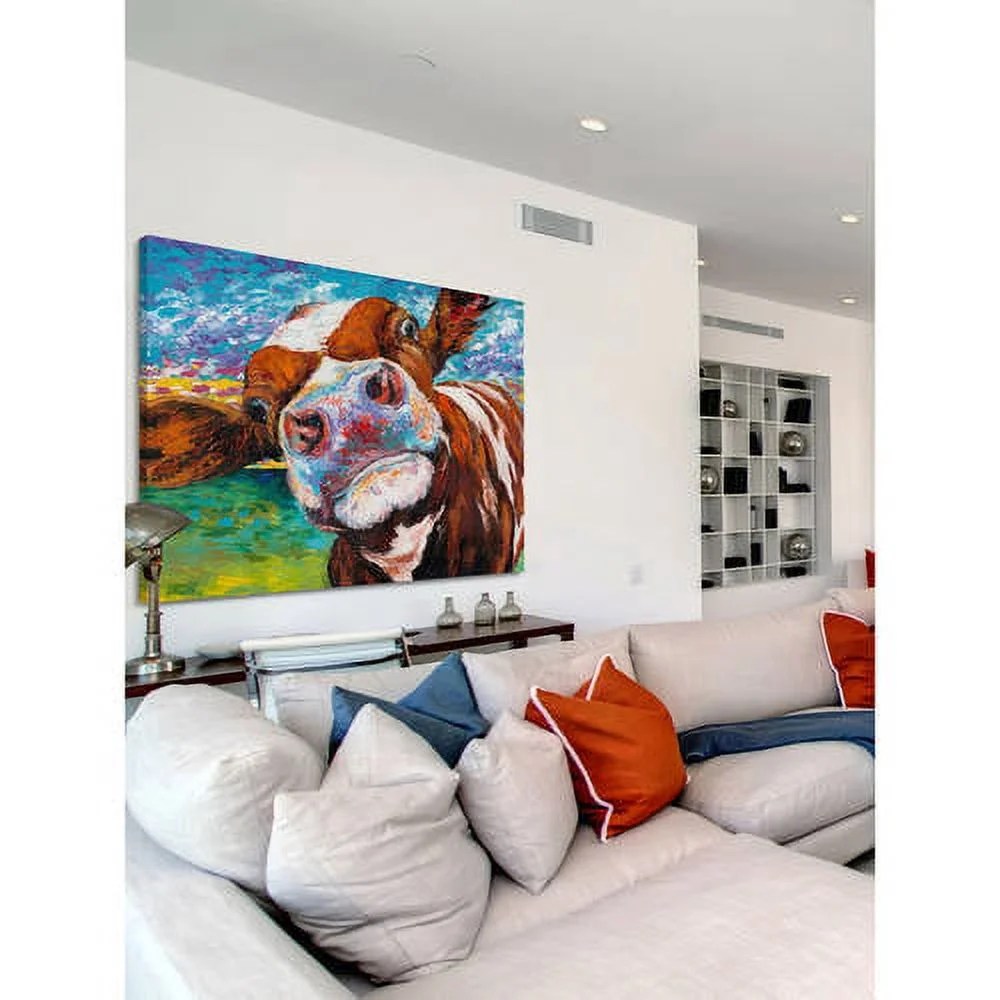 Marmont Hill Curious Cow I Canvas Wall Art - Image 5