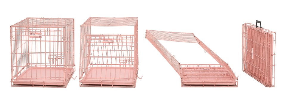 MidWest Homes for Pets 24-Inch Pink Fashion iCrate for Small Breeds, 12-20 lbs, Single Door Folding Dog Crate with Divider Panel, Leak-Proof Tray & Secure Latch, Portable, Durable & Easy to Assem - Image 4
