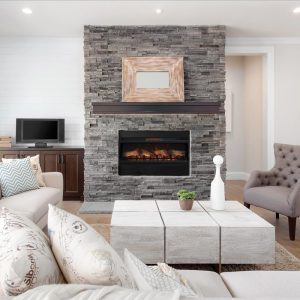 42" 3D Infrared Quartz Electric Fireplace Insert with Safer Plug and Safer Sensor