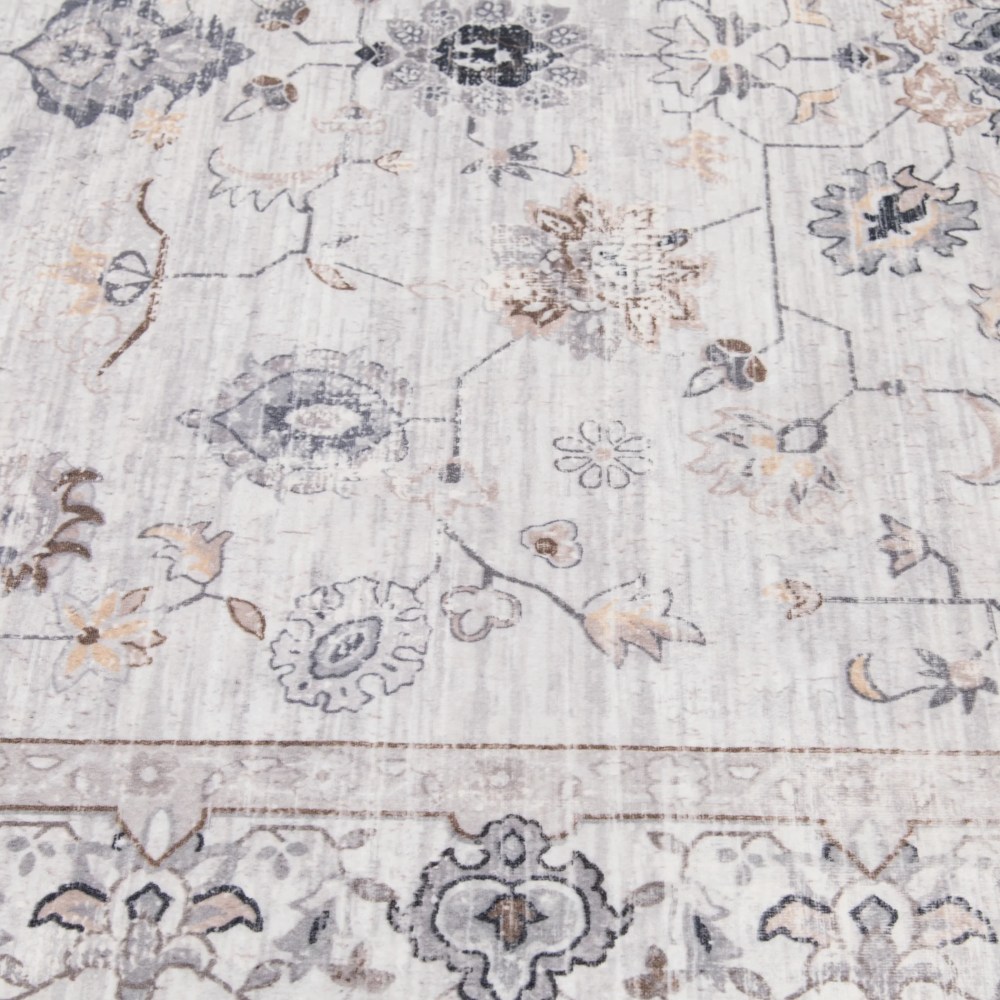 Better Homes & Gardens Persian Blooms Ivory Faux Fur Indoor Area Rug, 5'x7" - Image 8