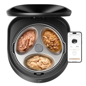 PETLIBRO Polar Smart Automatic Wet Food Feeder for Cats,  3 Fresh Meals for 3 Days,  Cat Food Dispenser with Stainless Steel Bowl,  Black