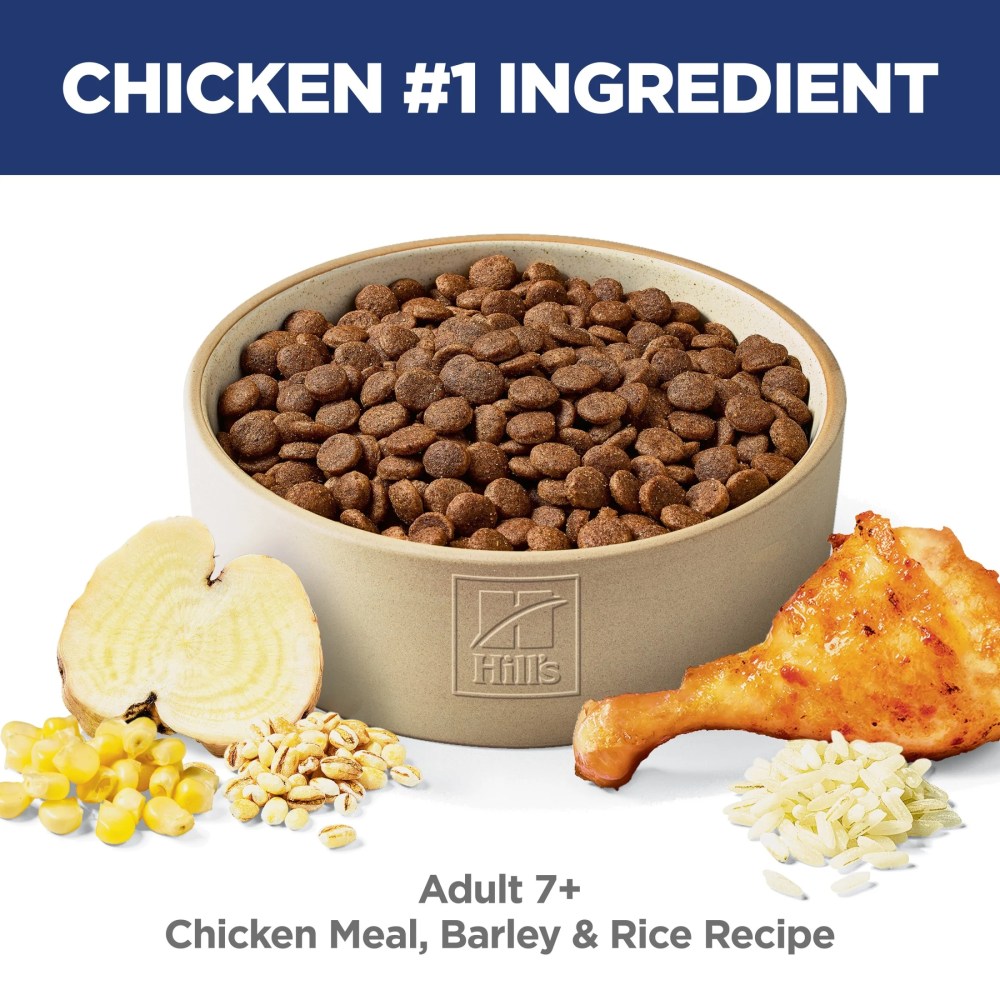 Hill's Science Diet Chicken, Barley & Brown Rice Dry Dog Food for 7 Senior Dogs, 15lb Bag - Image 4