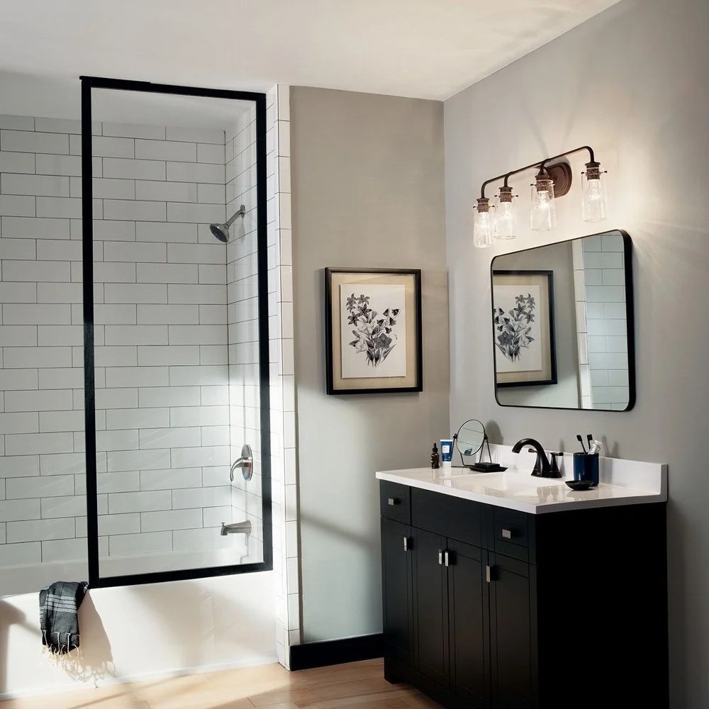 Braelyn - Four Light Bath Light, Chrome Finish with Clear Seedy Glass - Image 2