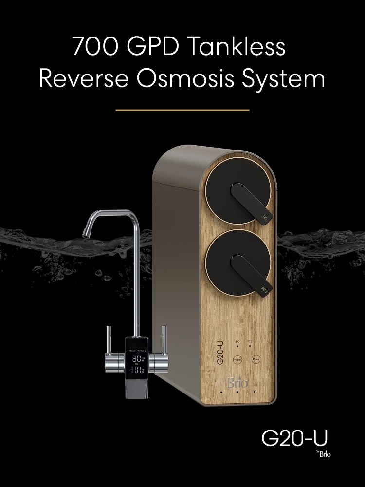Brio G20-U Tankless Reverse Osmosis Water Filtration System with Smart Faucet, 700 GPD, 2:1 Pure to Drain, 4-in-2 Filtration - Image 3