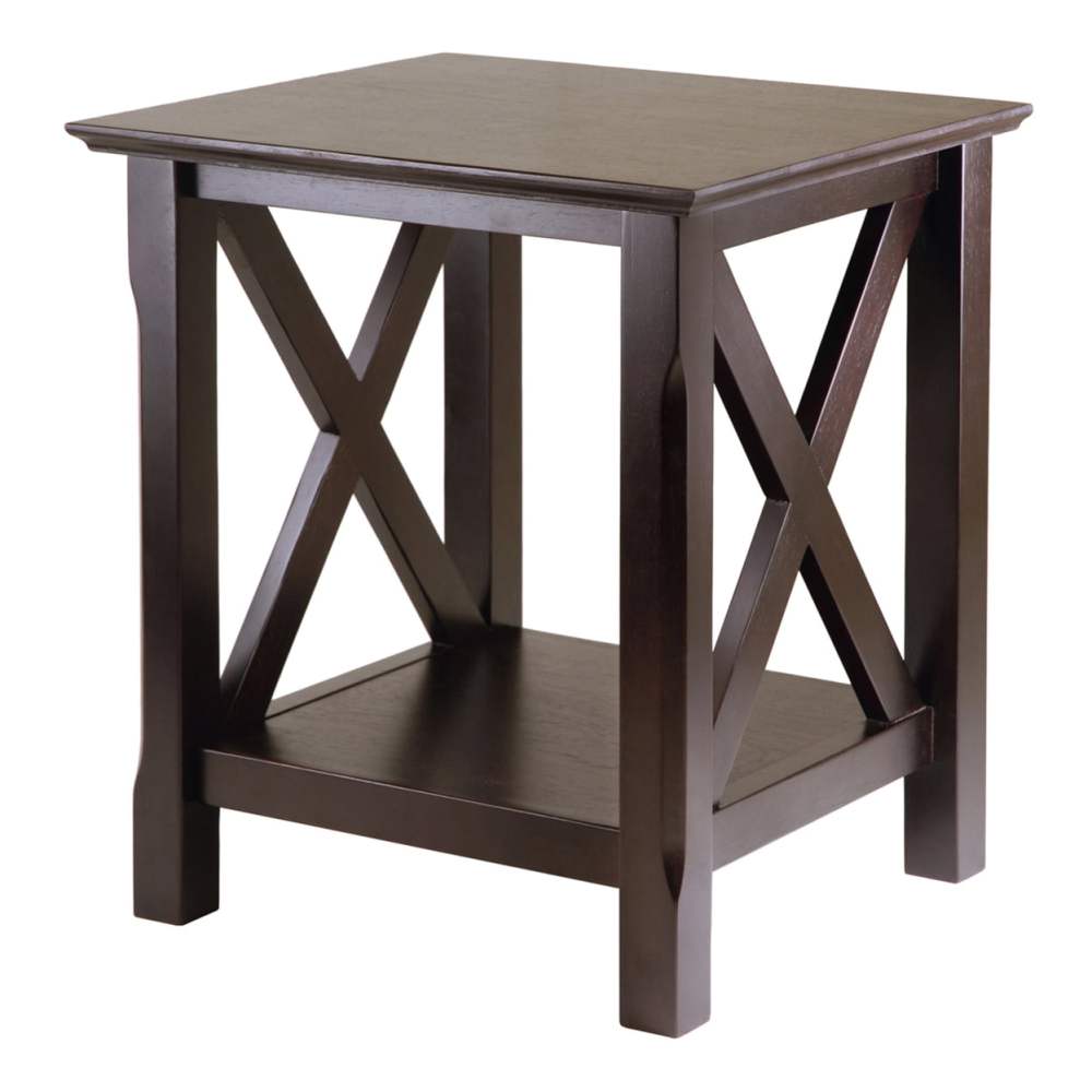 Winsome Wood Xola X Panel End Table,Cappuccino