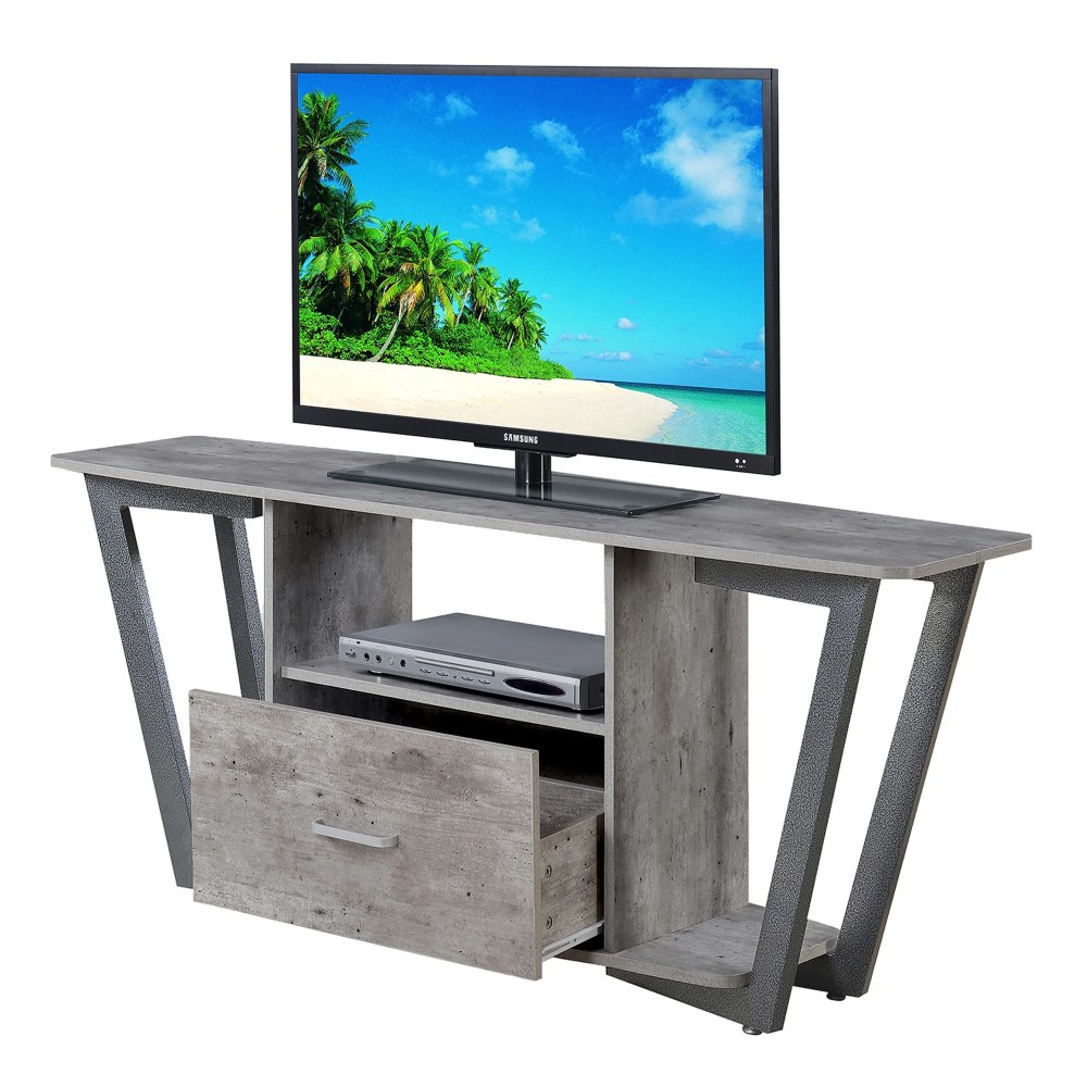 Convenience Concepts Graystone 1 Drawer TV Stand with Shelves for TVs up to 65 Inches - Image 5