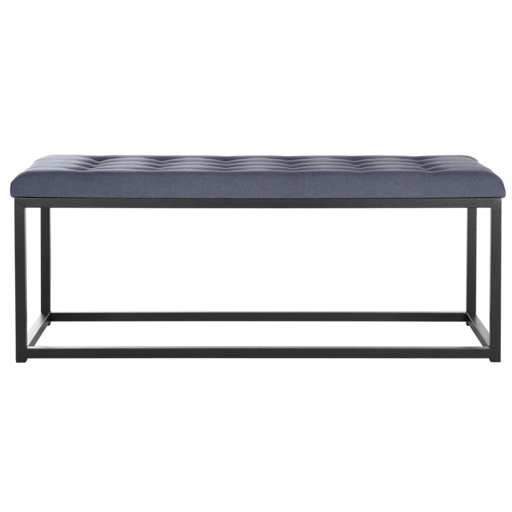 SAFAVIEH Reynolds Bench Navy / Black - Image 4
