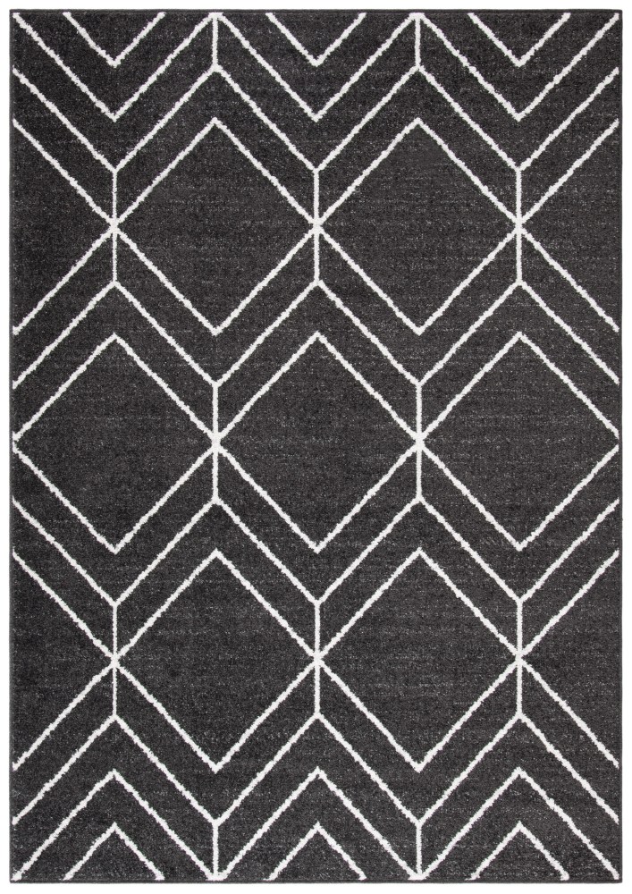 SAFAVIEH Adirondack Caitriona Geometric Squares Area Rug, Brown/Ivory, 5'1" x 7'6"