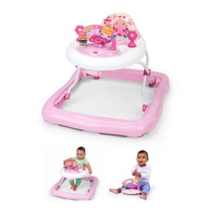 Bright Starts Adjustable Baby Walker with Activity Station, JuneBerry