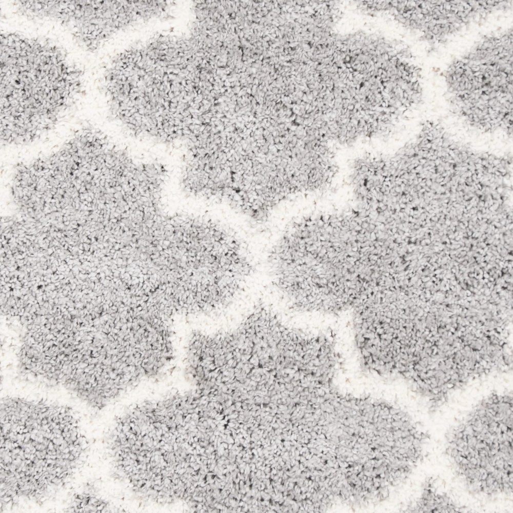 SAFAVIEH Fontana Hilda Geometric Shag Area Rug, Grey/Cream, 4" x 6" - Image 8