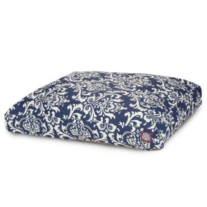 Majestic Pet  French Quarter Rectangle Pet Bed For Dogs,  Removable Cover,  Navy Blue,  Extra Large