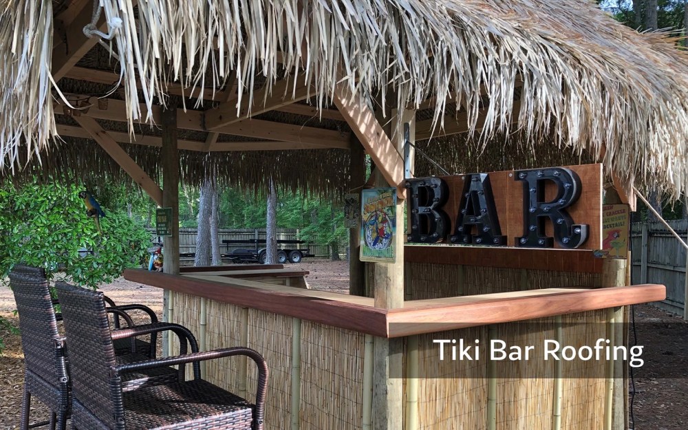 Backyard X-Scapes Natural Mexican Palm Thatch Runner Roll Roof Thatching 35" H x 8" L - Image 2