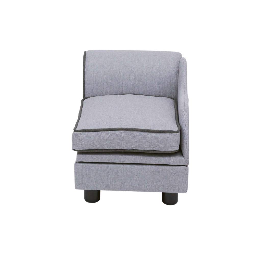 Teamson Pets Ivan Chaise Lounge Dog Bed with Storage for Pets up to 33 lbs, Gray - Image 10