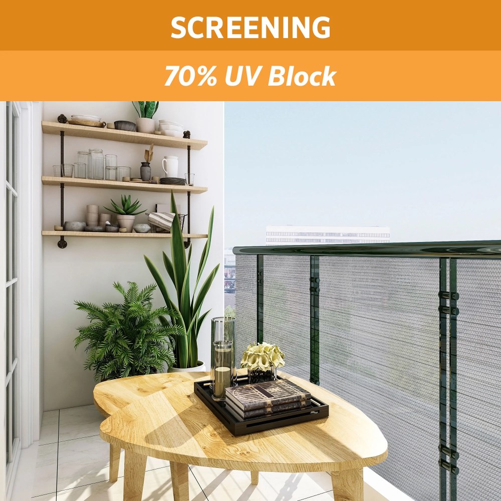 Coolaroo Shade Fabric Roll 70 UV Block, 650" Stone - Image 2