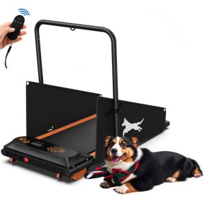 Aukfa Dog Treadmill for Small and Medium Dogs, Indoor Pet Running Machine with Remote Control, Black