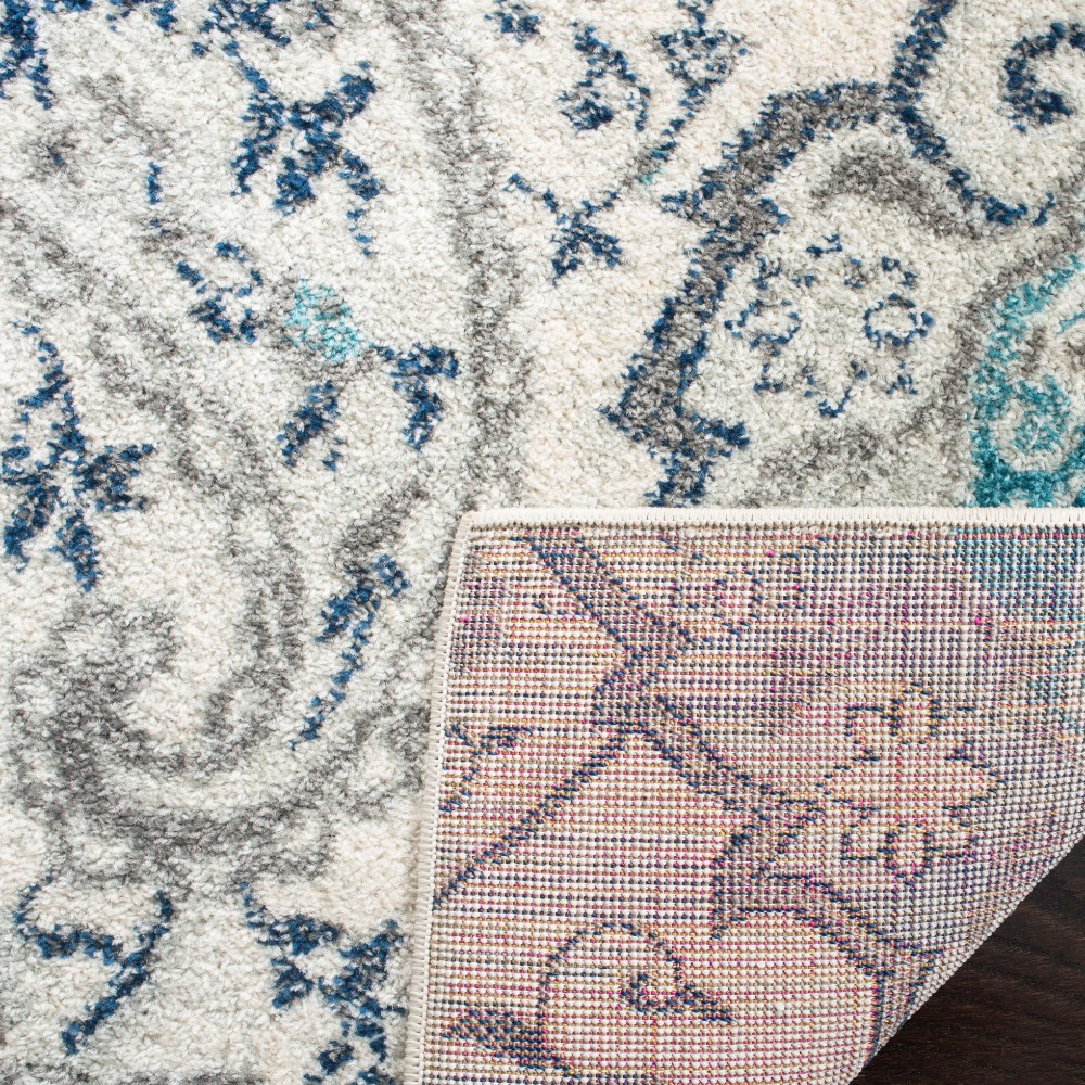 SAFAVIEH Madison Hope Floral Paisley Area Rug, Cream/Light Grey, 10" x 14" - Image 3