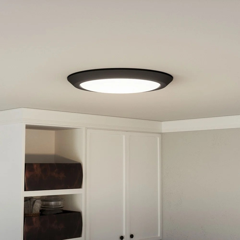 30W 1 Led Flush Mount 2 Inches High-Earth Black Finish Quoizel Lighting Vrg1620ek - Image 4