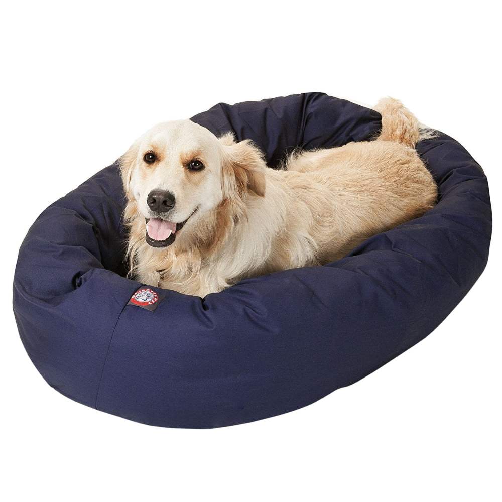 Majestic Pet Poly/Cotton Bagel Pet Bed for Dogs, Calming Dog Bed Washable, Large, Khaki - Image 6