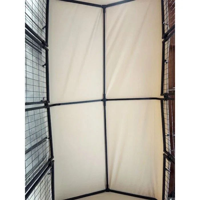 Garden Winds Custom Fit Replacement Canopy Top Cover Compatible with The PawHut USD02-0120131 8' x 4' x 6' Pet Dog Kennel Playpen - Upgraded Performance RipLock 350 Fabric - Slate Gray - Image 10