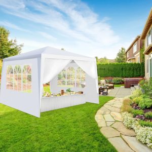 Zimtown 10" x 10" Canopy Party Tent Practical Outdoor Tent for Parties-4 Sidewalls
