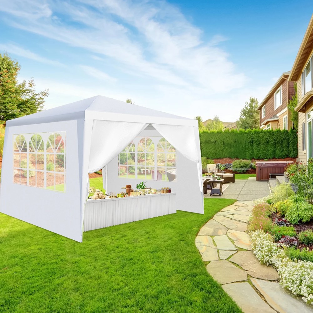 Zimtown 10" x 10" Canopy Party Tent Practical Outdoor Tent for Parties-4 Sidewalls