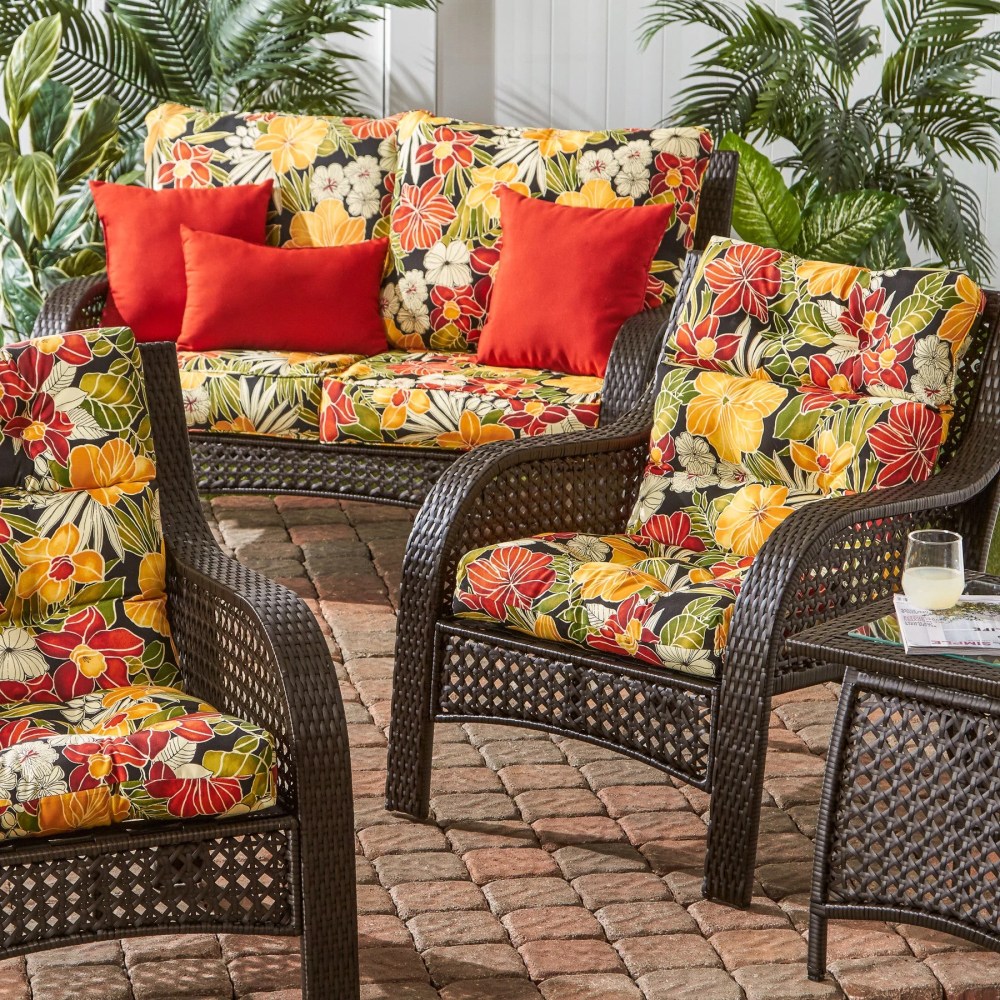 Sunbeam 44 x 22 in. Outdoor High Back Chair Cushion (2-Pack) by Greendale Home Fashions - Image 11