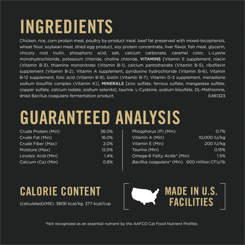 Purina Pro Plan Complete Essentials Shredded Blend Chicken and Rice Formula Adult High-Protein Dry Cat Food, 14 lb. - Image 2