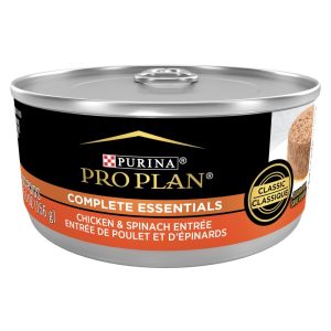 Purina Pro Plan,  Grain-Free Chicken & Spinach Entree,  Wet Cat Food,  24 Pack,  5.5 oz Cans