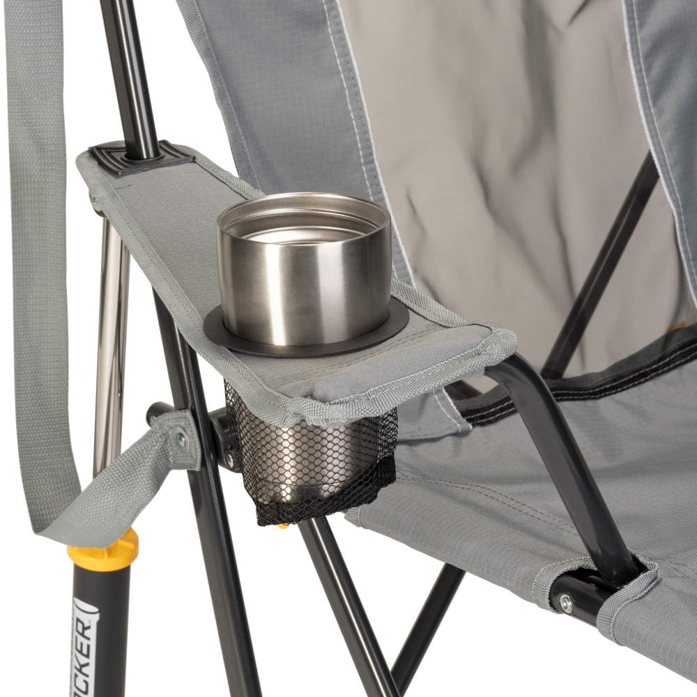 GCI Outdoor Comfort Pro Rocker Camping Chair with Mesh Backrest, Mercury Gray - Image 7