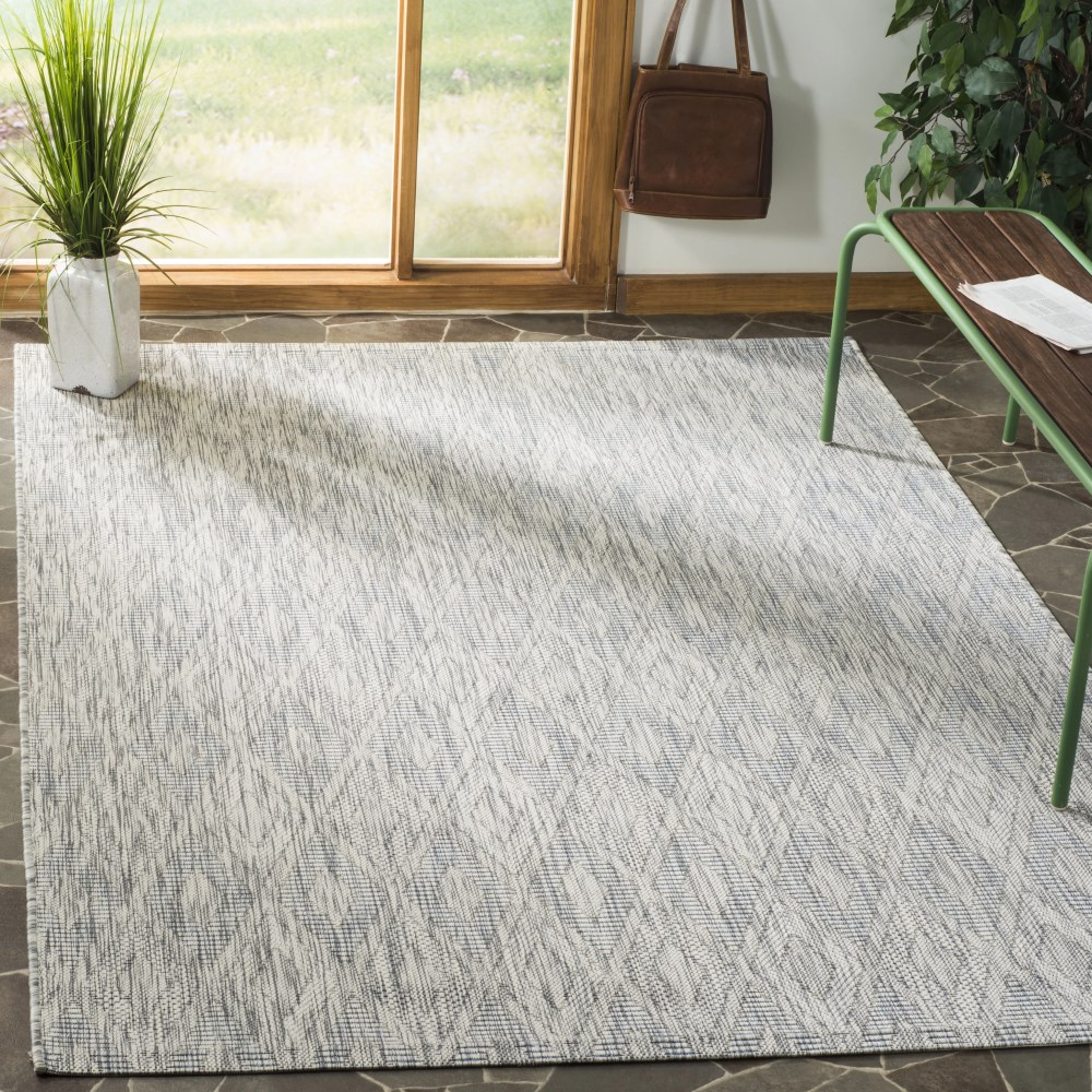 Safavieh Courtyard Teodor Geometric Indoor/Outdoor Area Rug, Gray, 6'7" x 9'6" - Image 10