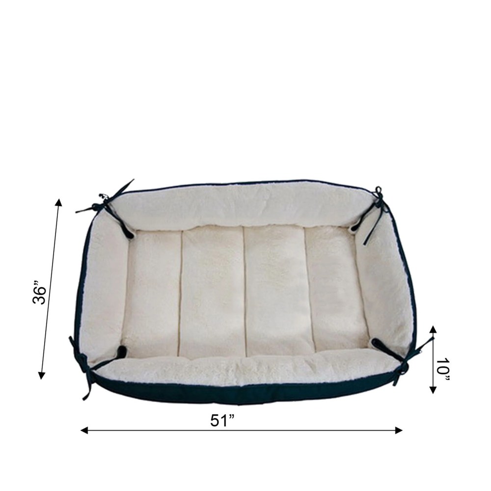 Armarkat Model D04HML/MB-X Extra Large Green & Ivory Pet Bed and Mat - Image 5