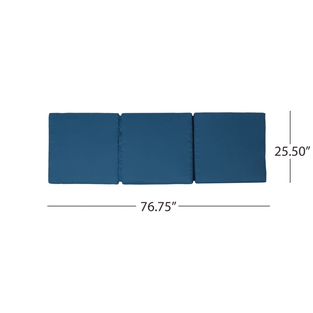Lilyana Outdoor Water Resistant Chaise Lounge Cushion, Set of 2, Blue - Image 3