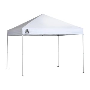 Quik Shade 10" X 10" Marketplace 100 Square Feet Of Shade Commercial Straight Leg Base Outdoor Pop-Up Canopy, White