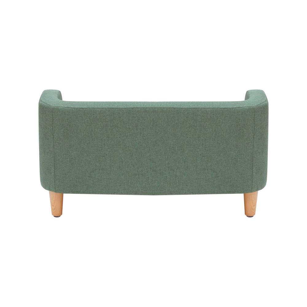 Teamson Pets Bennett Linen Sofa Dog Bed for Pets up to 66 lbs, Sea Green - Image 4