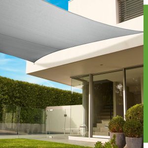 Coolaroo Premium 17" 9" x 17" 9" Gray Square Shade Sail