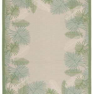 Safavieh Courtyard Martin Botanical Indoor/Outdoor Area Rug,  Cream/Green,  8" x 11"