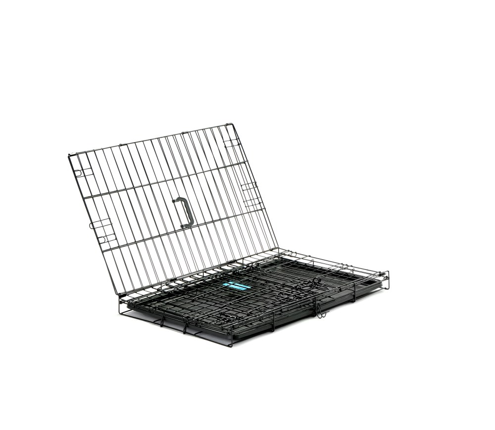 Carlson Secure Compact Double Door Metal Dog Crate, Medium Breeds Up to 45 Pounds, 30"L x 19"W x 22"H, Includes Divider Panel, Black - Image 8