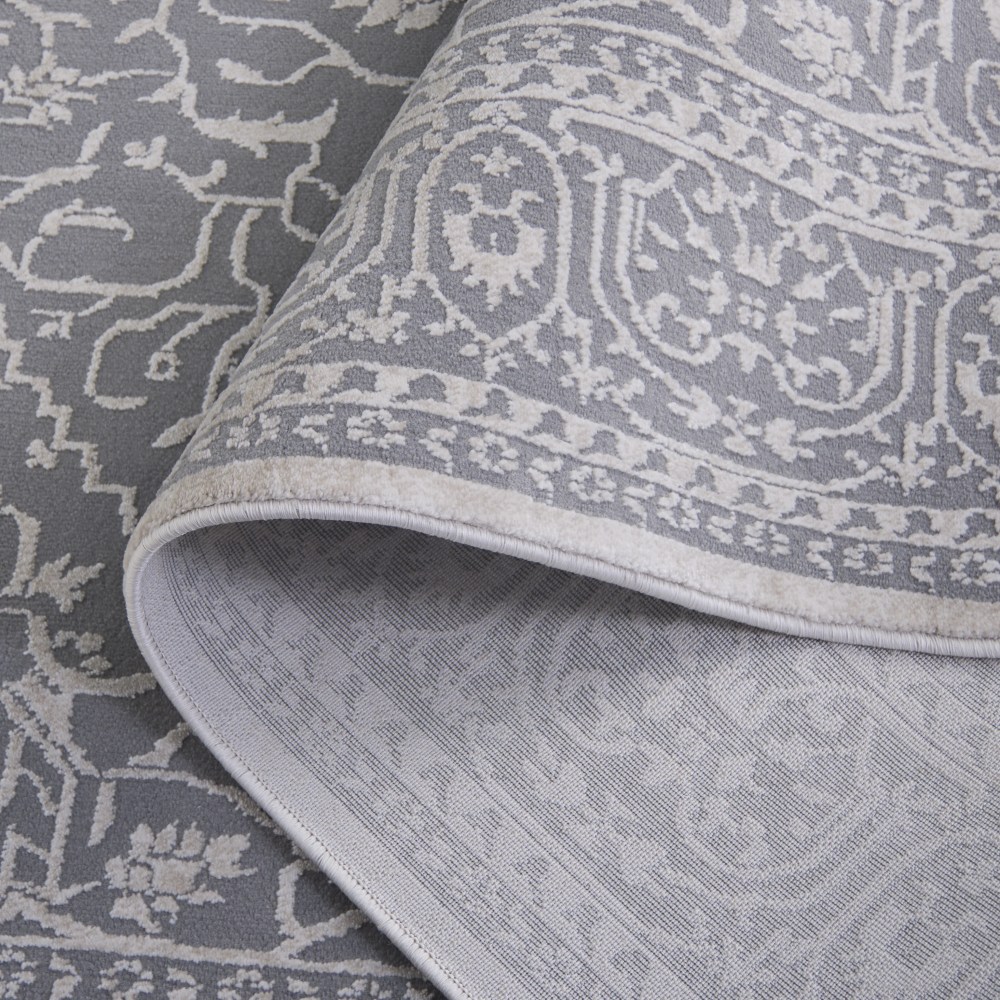 Safavieh Reflection Dolkar Oriental Area Rug, Light Gray/Cream, 12" x 18" - Image 2