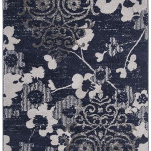 SAFAVIEH Adirondack Hortense Floral Area Rug, Navy/Silver, 8" x 10"